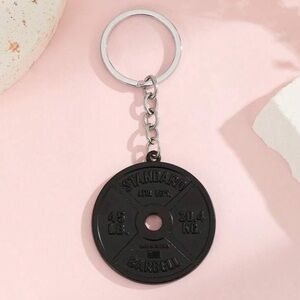 Black Barbell Key Chain, NWOT (boutique)